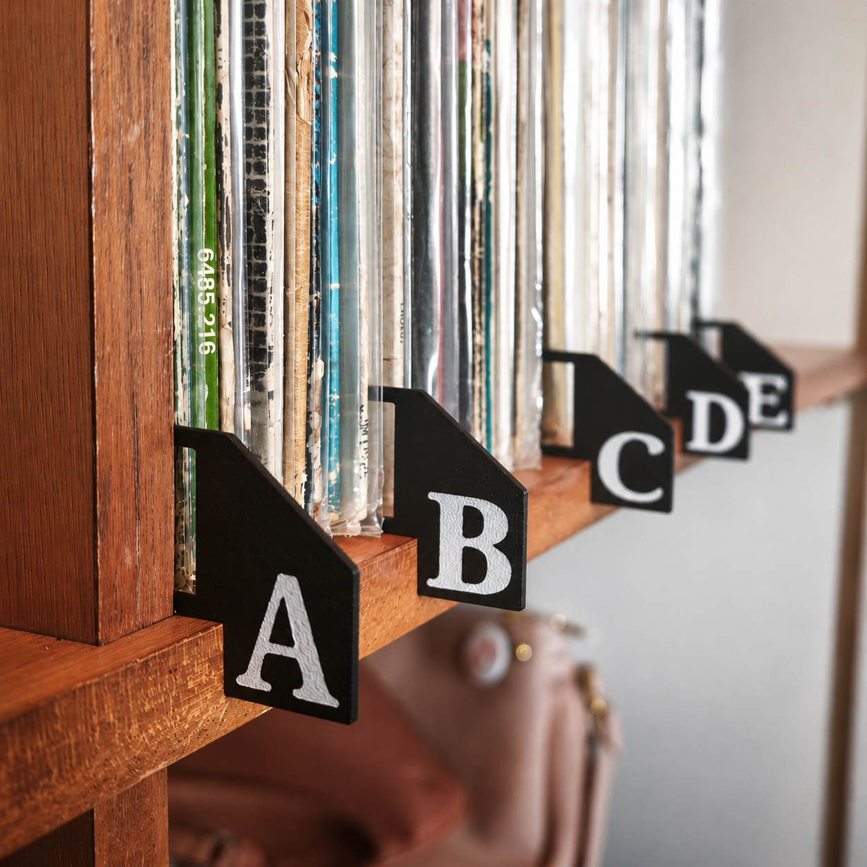 Divisórias Organizadoras para Discos de Vinil Vinil3D em ambiente